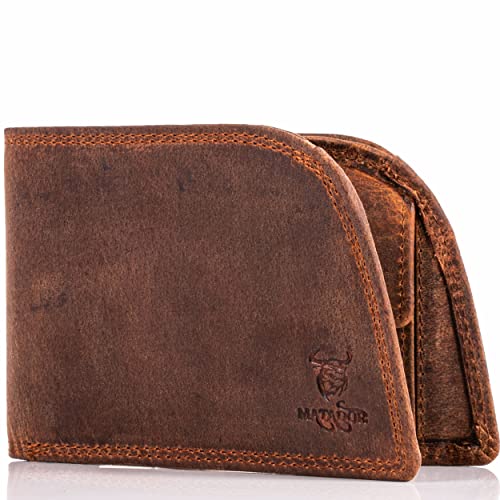 MATADOR Geldbörse Herren Vordertasche Echt Leder Jeans Wallet for Men Portmonee Herren Geldbeutel mit RFID Schutz Portemonnaie Huelva Vintage Braun MATADOR Geldbörse Herren Vordertasche Echt Leder Jeans Wallet for Men Portmonee Herren Geldbeutel mit RFID Schutz Portemonnaie Huelva Vintage Braun von MATADOR