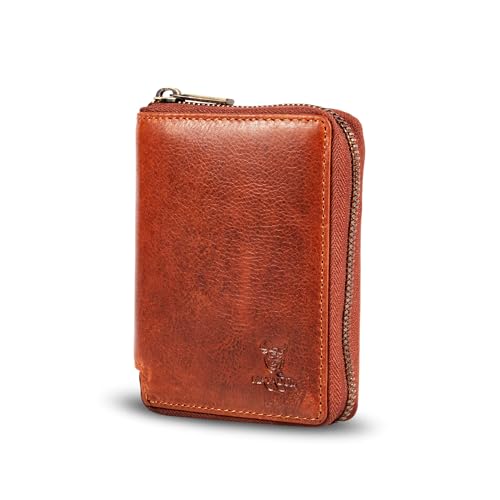 MATADOR® Granada Echt Leder Geldbörse Damen Portemonnaie Herren Geldbeutel Reissverschluss mit TüV geprüftem RFID Schutz & NFC Blocker in Vintage Braun MATADOR® Granada Echt Leder Geldbörse Damen Portemonnaie Herren Geldbeutel Reissverschluss mit TüV geprüftem RFID Schutz & NFC Blocker in Vintage Braun von MATADOR