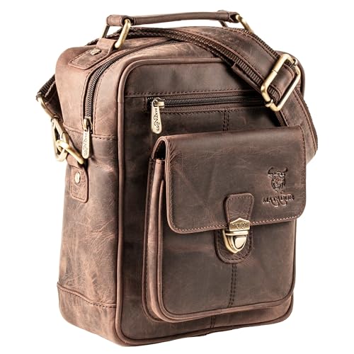 MATADOR Reise Umhängetasche Herren Leder | Handgefertigte Herrentasche zum Umhängen | Edle Männerhandtasche Herrenhandtasche Männertasche mit viel Stauraum | Herren Umhängetasche Leder Dunkel Braun MATADOR Reise Umhängetasche Herren Leder | Handgefertigte Herrentasche zum Umhängen | Edle Männerhandtasche Herrenhandtasche Männertasche mit viel Stauraum | Herren Umhängetasche Leder Dunkel Braun von MATADOR