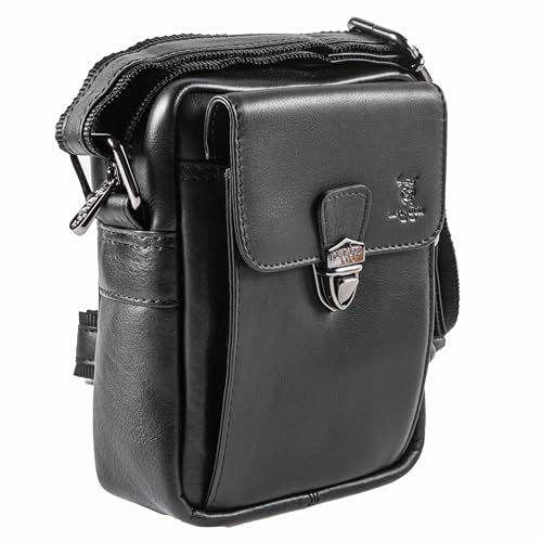 MATADOR kleine kompakte Leder Umhängetasche Herren Ledertasche Schultertasche Schwarz Nappa MATADOR kleine kompakte Leder Umhängetasche Herren Ledertasche Schultertasche Schwarz Nappa von MATADOR