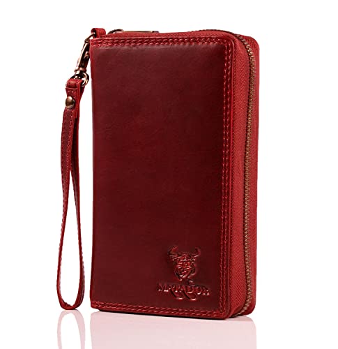 MATADOR |Cadiz| Leder Geldbörse Damen Rot Groß mit edler Geschenk Box| Luxus RFID Geldbörse Damen Gross, Rote Geldbörse Damen Groß Viele Fächer | Edles Portemonnaie Damen Rot Brieftasche Damen MATADOR |Cadiz| Leder Geldbörse Damen Rot Groß mit edler Geschenk Box| Luxus RFID Geldbörse Damen Gross, Rote Geldbörse Damen Groß Viele Fächer | Edles Portemonnaie Damen Rot Brieftasche Damen von MATADOR