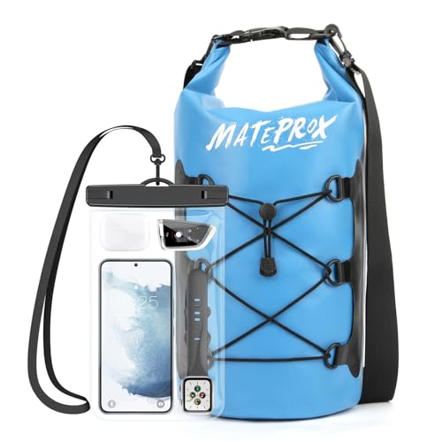 Dry Bag 5L/10L/20L-MATEPROX Wasserdichter Packsack mit Rollverschluss Robust und Langlebig Trockener Beutel Sack wasserdichte Tasche Perfekt für Schwimmen, Bootfahren, Rafting/Camping-10L Blau Dry Bag 5L/10L/20L-MATEPROX Wasserdichter Packsack mit Rollverschluss Robust und Langlebig Trockener Beutel Sack wasserdichte Tasche Perfekt für Schwimmen, Bootfahren, Rafting/Camping-10L Blau von MATEPROX