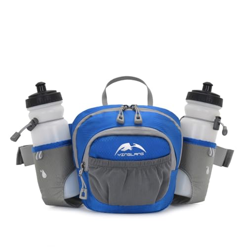 Hüfttasche Herren, Mode Wasserabweisende Bauchtasche, Bauchtasche für Outdoor Reisen Sport Wandern Joggen Hundespaziergänge (Color : Blue) von MATRIXX