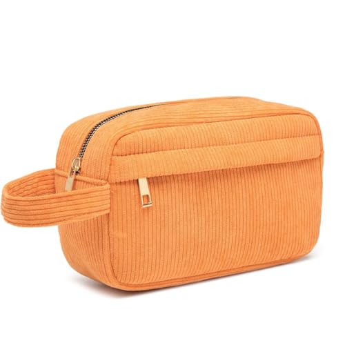Kulturbeutel für Fluggesellschaften, Vielseitige Schminktasche Reißverschlusstasche, Kosmetiktasche Make up für Damen und Mädchen (Color : Orange, Size : One Size) von MATRIXX