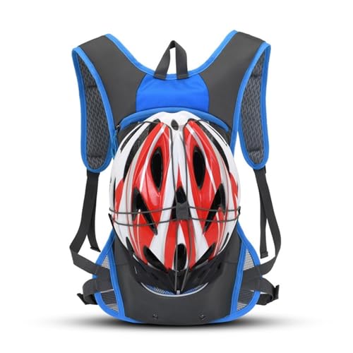 Trinkrucksack Fahrrad, Grosse Kapazität Leicht Hydration Vest Pack, trinkblase Rucksack für Reisen Wandern Camping , Running(Blue) von MATRIXX