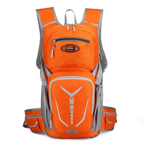 Trinkrucksack Fahrrad, Grosse Kapazität Leicht Hydration Vest Pack, trinkblase Rucksack für Reisen Wandern Camping , Running(Orange) von MATRIXX