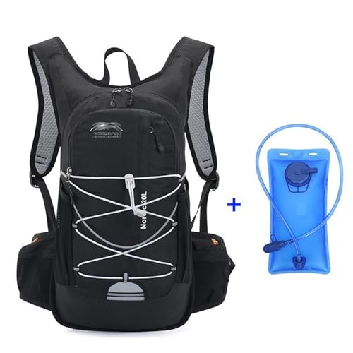 Trinkrucksack Fahrradrucksack, Professional Running Hydration Vest Pack, Hydration Rucksack für Wandern Trailrunning Radfahren Joggen , Running(Black3) von MATRIXX