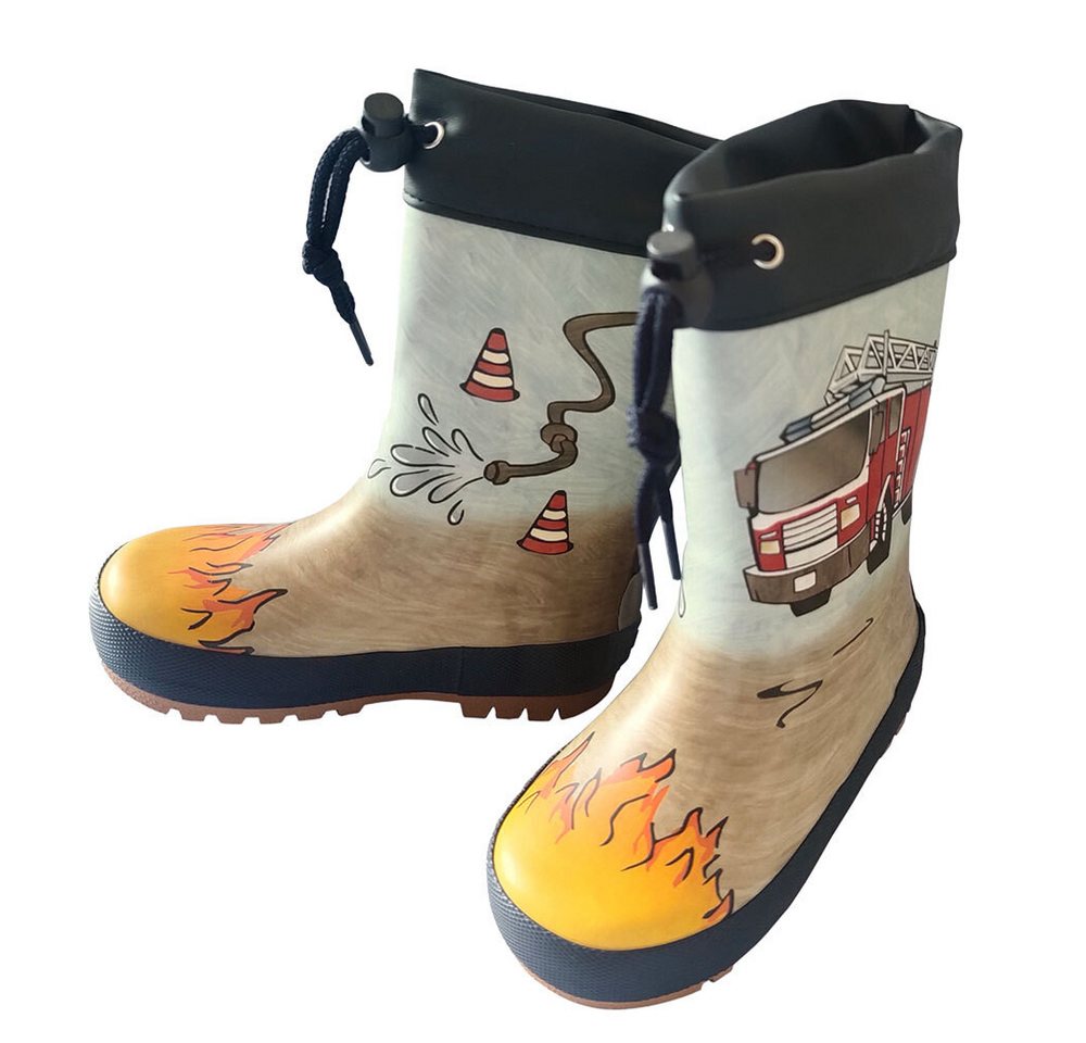 MAXIMO Gummistiefel "Feuerwehr" Fotoprint, gepatcht, Stulpe, Jerseyfutter Gummistiefel MAXIMO Gummistiefel "Feuerwehr" Fotoprint, gepatcht, Stulpe, Jerseyfutter Gummistiefel von MAXIMO