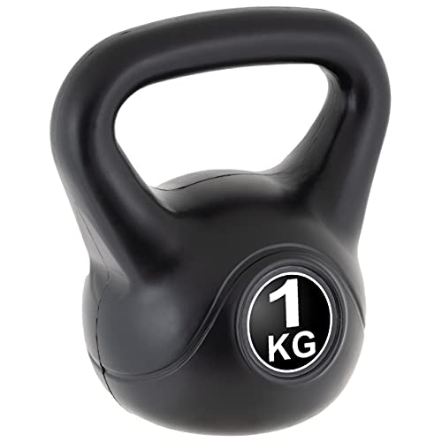 MAXXIVA® Kettlebell - 1-24 kg Gewichte - Kugelhantel Schwunghantel schwarz aus Beton mit Kunstoffummantelung - Training Zuhause (5, Kilogramm) von MAXXIVA