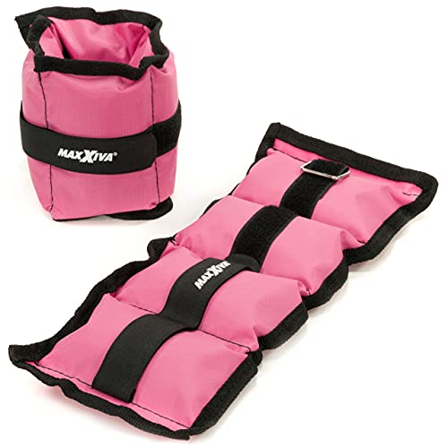 MAXXIVA Gewichtsmanschetten Laufgewichte Set Pink 2 x 1kg Füllung Eisensand Joggen Workout Lauftraining Armgewicht Beingewicht MAXXIVA Gewichtsmanschetten Laufgewichte Set Pink 2 x 1kg Füllung Eisensand Joggen Workout Lauftraining Armgewicht Beingewicht von MAXXIVA