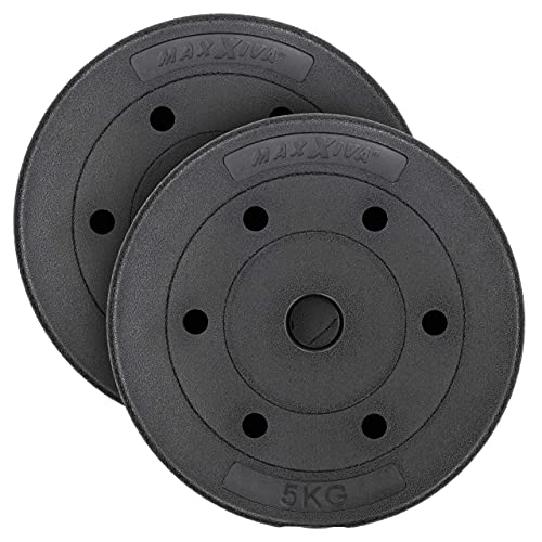 MAXXIVA® Hantelscheiben-Set Zement 2 x 5 kg Ersatz-Gewichte Gewichtsscheiben für Krafttraining Kraftsport Fitness-Zubehör Gewichtheben 10 kg 2x5kg MAXXIVA® Hantelscheiben-Set Zement 2 x 5 kg Ersatz-Gewichte Gewichtsscheiben für Krafttraining Kraftsport Fitness-Zubehör Gewichtheben 10 kg 2x5kg von MAXXIVA