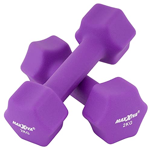 MAXXIVA Hantelset Neopren Kurzhanteln 2 x 2.0 kg Fitnesshanteln Krafttraining Workout Homegym MAXXIVA Hantelset Neopren Kurzhanteln 2 x 2.0 kg Fitnesshanteln Krafttraining Workout Homegym von MAXXIVA