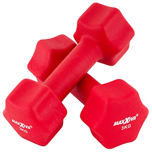 MAXXIVA Hantelset Neopren Kurzhanteln 2 x 3.0 kg Fitnesshanteln Krafttraining Workout Homegym MAXXIVA Hantelset Neopren Kurzhanteln 2 x 3.0 kg Fitnesshanteln Krafttraining Workout Homegym von MAXXIVA