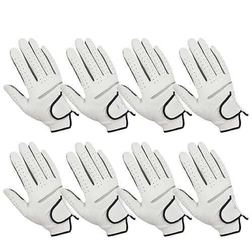 MAYANGYANG Golfhandschuhe 8 stücke Golf Handschuhe Männer Nicht-Slip Sport Handschuhe Links Rechts for Golfer Herren Golf Golfhandschuhe Damen(8PCS Right Hand,ML 24) von MAYANGYANG