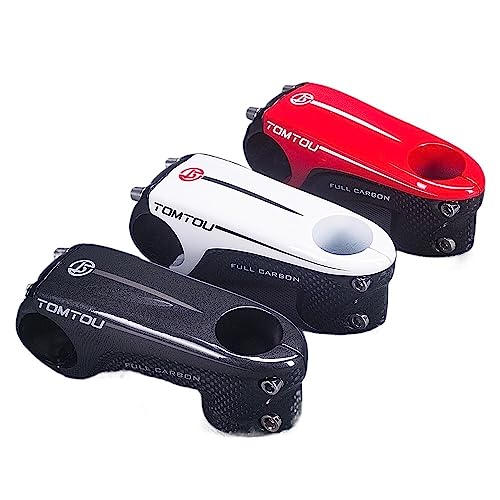 MAYANGYANG Lenkervorbau 1 Stück 3K Carbon Fahrradvorbau Fahrradteile 1-1/8 Lenkrohr 31,8 mm Lenker 80/90/100/110 mm Winkel 6 Grad Fahrrad Vorbau(Red 80mm) von MAYANGYANG