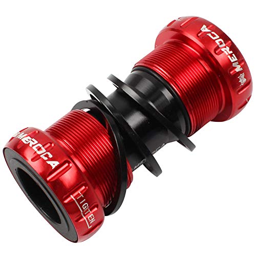 MAYANGYANG Tretlager MTB Fahrradbodenhalterung Aluminium wasserdicht BSA 68/7. 3mm Schraube/Gewinde Typ Kurbelsatzlager Mountainbicycle Axis Teile Innenlager(Red) von MAYANGYANG