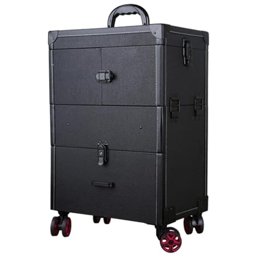 Aufbewahrungswagen Make-up Trolley Koffer Kosmetik Beauty Trolley Koffer Aufbewahrung Friseur Aufbewahrungsbox für Salon Beauty Studio, einfarbig, Einheitsgröße, Art déco von MBCEYLSTUB