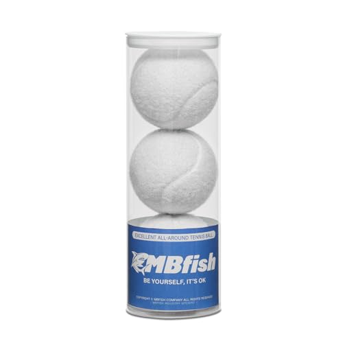 MBFISH Tennisbälle, 3 Pack Tennisbälle für Anfänger, Training Tennisball mit Sprungkraft, freundlich für Hunde-Tennisbälle (Weiß) von MBFISH