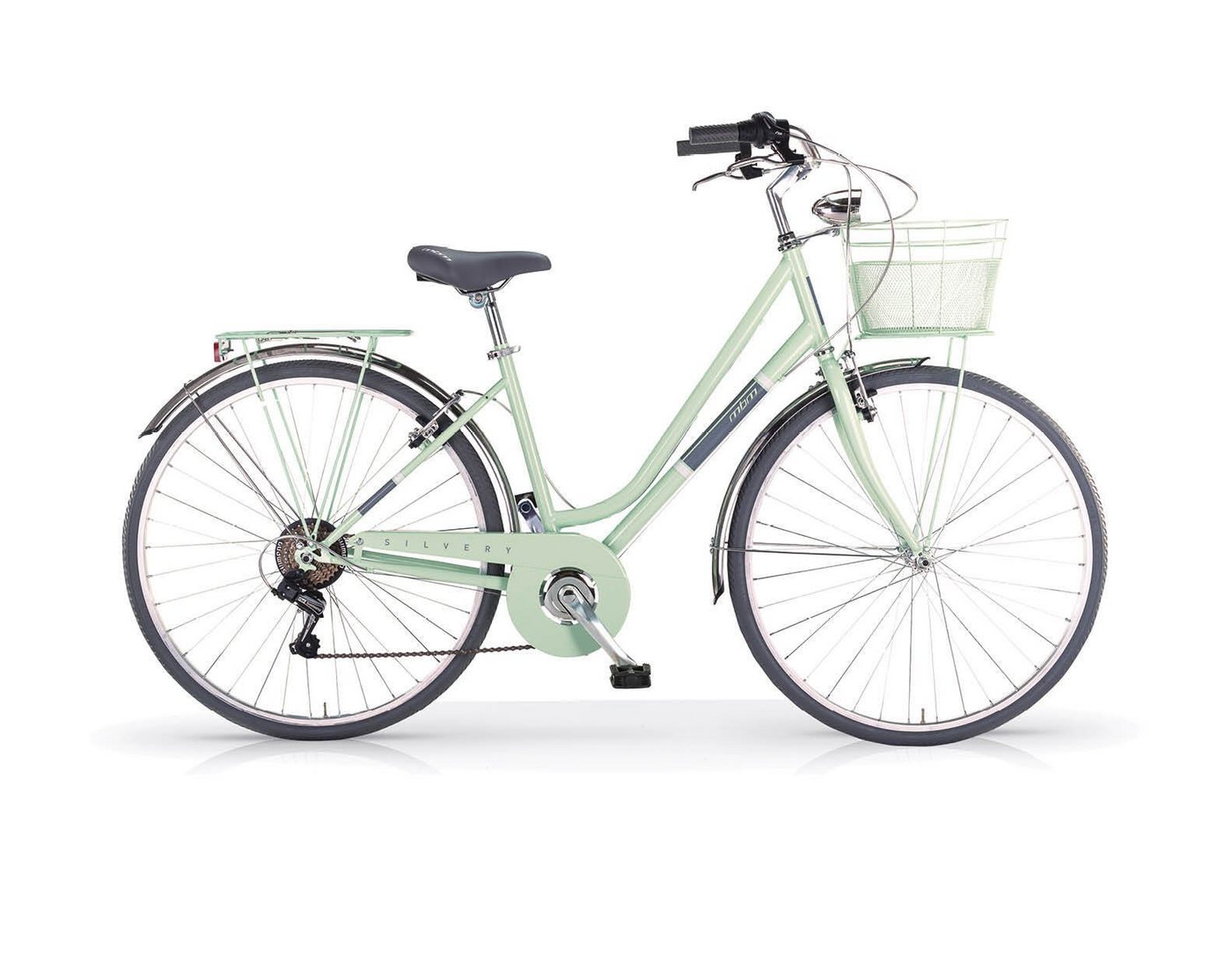 MBM Cityrad, 6 Gang Shimano, Shimano 6-Gang Schaltung, Citybike " Silvery" Woman 28 Zoll von MBM