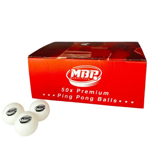 50 Tischtennisbälle - in Praktischer wiederverschließbarer Box - 9 cm Durchmesser 50 Tischtennisbälle - in Praktischer wiederverschließbarer Box - 9 cm Durchmesser von MBP MyBeerpong