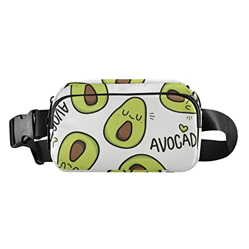 Avocado-Bauchtasche für Damen und Herren, Crossbody-Gürteltasche, modische Gürteltasche, Geldbörse mit verstellbarem Riemen, Hüfttasche für Einkaufen, Reisen, Mehrfarbig, Large von MCHIVER