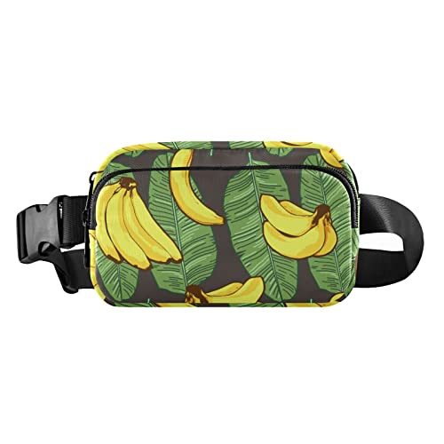 Bananen-Bauchtasche für Damen und Herren, Crossbody-Gürteltasche, modische Gürteltasche, Geldbörse mit verstellbarem Riemen, Bauchtasche für Radfahren, Laufen, Wandern, Mehrfarbig, Large von MCHIVER