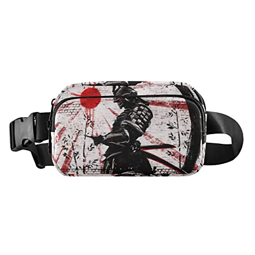 Japanische Krieger-Bauchtasche für Damen und Herren, Crossbody-Gürteltasche, modische Gürteltasche, Geldbörse mit verstellbarem Riemen, Hüfttasche für Laufen, Wandern, Radfahren, Mehrfarbig, Large von MCHIVER