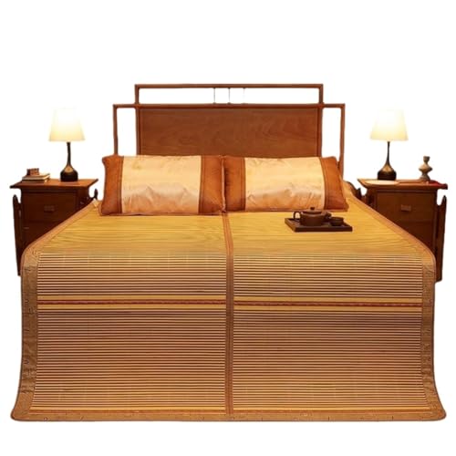 Sommer Schlafmatte Sommer Schlafmatte Bambus Kühlmatten Klimaanlage Klapp Pads Bettwäsche Für Hause Sommer Matratzen(180 * 200cm) von MCLIUJIA