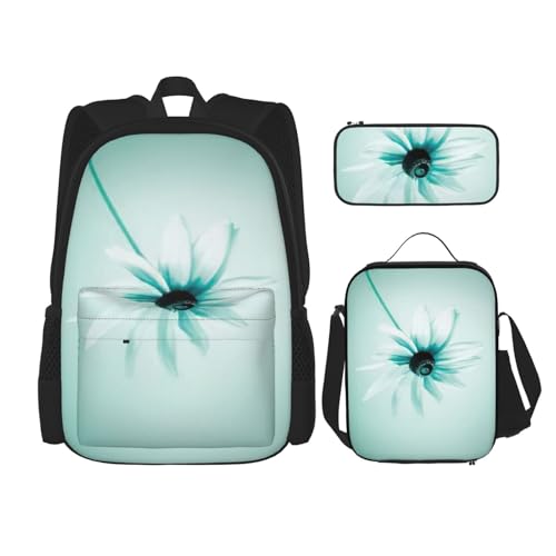 MDATT Gerahmter Rucksack mit Lunchbox, Anime-Rucksack, Schultasche, Büchertasche, Rucksack-Set für drei Personen, Schwarz , Einheitsgröße, Schulranzen-Set von MDATT