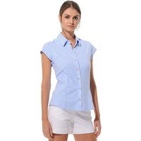 MDC Cap Sleeve Button Down Halbarm Polo hellblau MDC Cap Sleeve Button Down Halbarm Polo hellblau von MDC