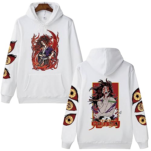 MDEM Demon Slayer Kokushibo Kimetsu Anime Hoodie Man Woman Pullovers Tops Harajuku Hip Hop Streetwear-style1||XXS von MDEM