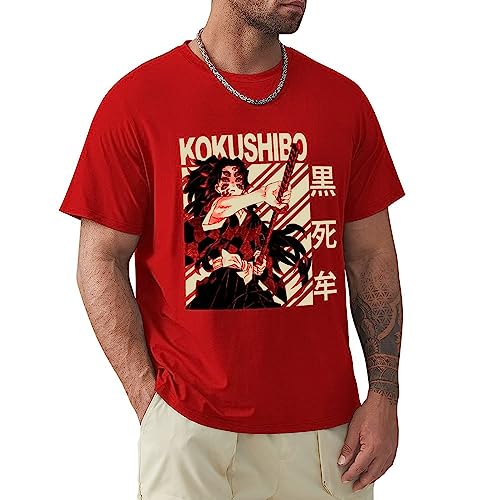 MDEM Kokushibo – Vintage Art T-Shirt Ästhetische Kleidung Übergroßes T-Shirt Übergroße T-Shirts Herren-T-Shirts-style6||L von MDEM