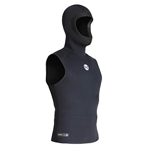 Herren-Neoprenanzug mit Kapuze, 3 mm, Neopren-Oberteil mit oder Hose, ärmellos, Tauchen, Surfen, Schwimmen, Segeln Herren-Neoprenanzug mit Kapuze, 3 mm, Neopren-Oberteil mit oder Hose, ärmellos, Tauchen, Surfen, Schwimmen, Segeln von MDHQ