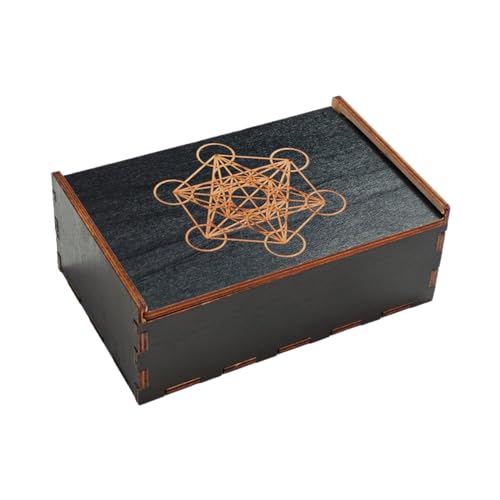 MDHQ Game Tarots Karten Aufbewahrungsbox Holz Tarots Karten Aufbewahrungsbox Halter Tragbare Karten Container Wahrsagung Aufbewahrungsbox von MDHQ