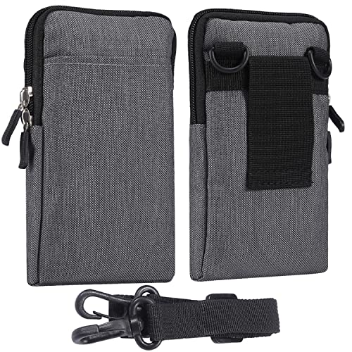 Handy Gürteltasche für Herren Grau, Universal schultertasche herren klein, 7.2" Smartphones Handytasche mit Kartenfach Handy Umhängetasche Crossbody Tasche Reise Hüfttasche Bauchtasche Brieftasche Handy Gürteltasche für Herren Grau, Universal schultertasche herren klein, 7.2" Smartphones Handytasche mit Kartenfach Handy Umhängetasche Crossbody Tasche Reise Hüfttasche Bauchtasche Brieftasche von MDJYMYZ