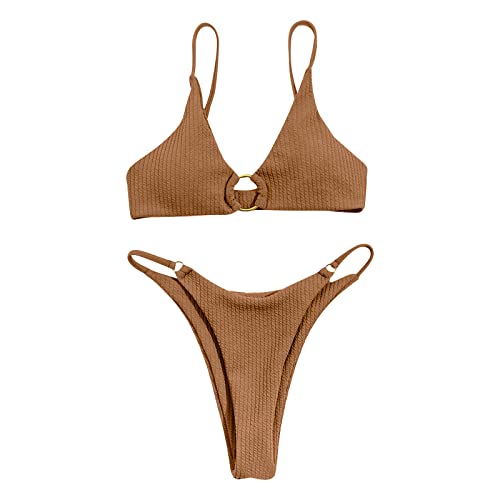 MEAKTSMI Frauen Set Bademode Split Badeanzug Set Push Up Bandage Bikinis Einfarbige Bademode Rückenfreie Badeanzüge MEAKTSMI Frauen Set Bademode Split Badeanzug Set Push Up Bandage Bikinis Einfarbige Bademode Rückenfreie Badeanzüge von MEAKTSMI