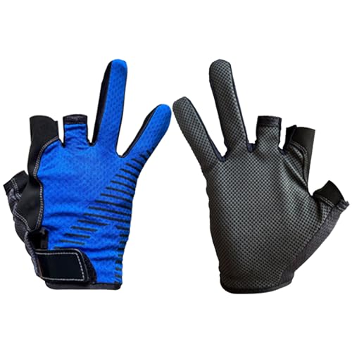 MEAKTSMI Schnell Trocknende rutschfeste Angelhandschuhe 3 Fingerlose Angelhandschuhe Atmungsaktive Outdoor Handschuhe Für Damen Und Herren Outdoor Aktivitäten von MEAKTSMI