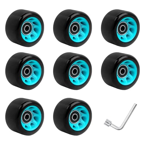 MEAKTSMI Skateboard Rad Mit Lagern Rollschuh Set Zweireihiges Rollschuh Zubehör Quads Skate Ersatzrad von MEAKTSMI