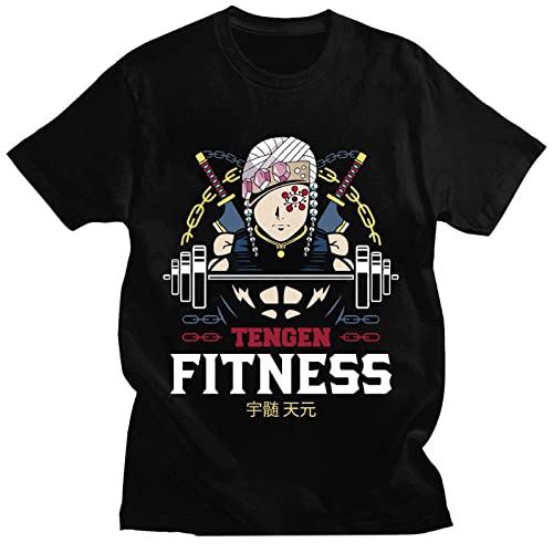 MEDM Anime Dämon Slayer T-Shirt Tengen Uzui Fitness Grafik Tee Shirt Männer Frauen Lustig T-Shirt Harajuku Streetwear T-Shirts Übergroße-style4||M von MEDM