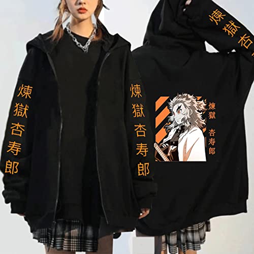 MEDM Dämon Slayer Anime Harajuku Zip Up Hoodies Rengoku Kyoujurou Hoodies Ästhetische Kleidung Kimetsu Nein Yaiba Mugen Zug Sweatshirt MEDM Dämon Slayer Anime Harajuku Zip Up Hoodies Rengoku Kyoujurou Hoodies Ästhetische Kleidung Kimetsu Nein Yaiba Mugen Zug Sweatshirt von MEDM