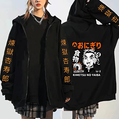 MEDM Dämon Slayer Anime Harajuku Zip Up Hoodies Rengoku Kyoujurou Hoodies Ästhetische Kleidung Kimetsu Nein Yaiba Mugen Zug Sweatshirt MEDM Dämon Slayer Anime Harajuku Zip Up Hoodies Rengoku Kyoujurou Hoodies Ästhetische Kleidung Kimetsu Nein Yaiba Mugen Zug Sweatshirt von MEDM