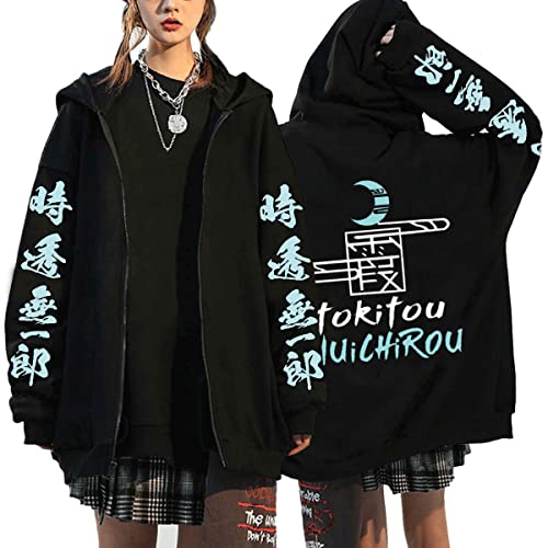 MEDM Demon Slayer Zip Hoodies New Long Sleeping Sweater Pullover Tops Anime -Modus Tokito Muichiro Reißverschluss Streetwear -Jacken Streetwear Jackets-style6||M von MEDM