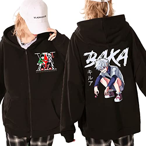 MEDM Hisoka Morow Anime Reißverschluss Up Hoodies Jacken Lustige Zip-Up-Hunter Hoodies Hxh Gon Killua Manga Reißverschluss Mantel Kleidung MEDM Hisoka Morow Anime Reißverschluss Up Hoodies Jacken Lustige Zip-Up-Hunter Hoodies Hxh Gon Killua Manga Reißverschluss Mantel Kleidung von MEDM