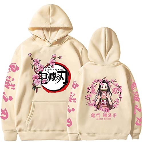 MEDM Kimetsu No Yaiba Dämon Slayer Hoodies 90er Anime Kamado Nezuko Druckmodel -Kapuze -Sweatshirt Streetwear Pullovers Sudadera-style3||XL von MEDM