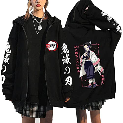 MEDM Manga Dämon Slayer Reißverschluss Up Hoodie Kimetsu No Yaiba Sweatshirt Rengoku Anime Uzui Tanjiro Inosuke Zenitsu Nezuko Zipper Jacken-style10||S von MEDM