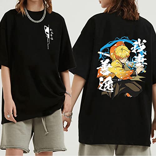 MEDM Unisex Dämon Slayer T-Shirt 70% Baumwoll-T-Shirts Anime Print T-Shirt Rengoku Kyoujurou Nezuko Ninja Short Top Y2K Harajuku Tops-style25||XL von MEDM