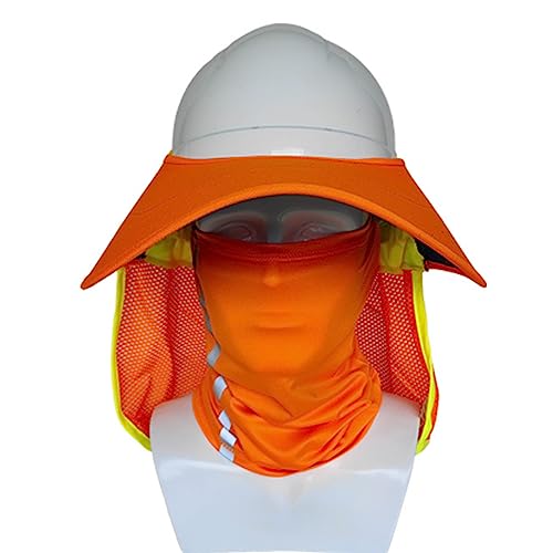 HardHat Sonnenschutz, Netz-Sonnenschutz mit Sichtbarkeit, reflektierend, atmungsaktiv, UV-Schutz, Nackenschutz für harte Hüte, Nackenschutz für Hardhat von MEELYHOME