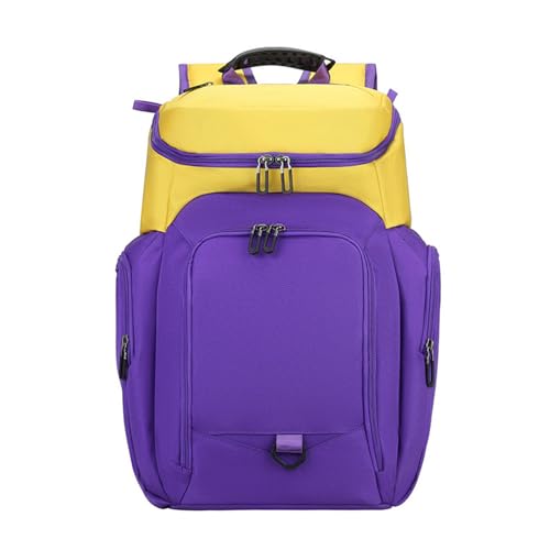 MEELYHOME Basketball-Rucksack, großes Fassungsvermögen, kontrastfarben, Schul-/Sporttasche mit Ballfach, für Fußball, Reisen, Freizeit von MEELYHOME