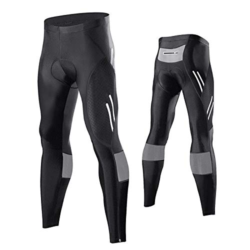 MEETWEE Herren Radlerhose Lange Fahrradhose, Kompression Radhose Leggings Radsport Hose für Männer Elastische Atmungsaktive 3D Schwamm Sitzpolster von MEETWEE