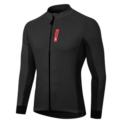 MEETWEE Herren Radtrikot, Langarm Fahrradtrikot Reißverschluss Fahrradbekleidung Radshirt Fahrradshirts für Männer, Atmungsaktive Cycling Jersey Schnell Trocknen Radsport Bekleidung von MEETWEE